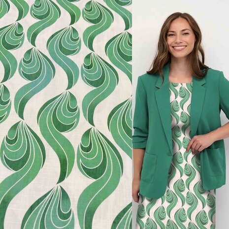 Viscose Jet d'encre aspect lin 4471