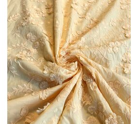Batiste de coton brodée 4515 - jaune
