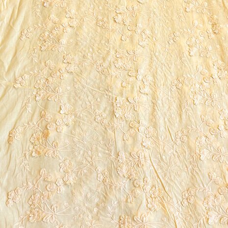 Batiste de coton brodée 4515 - jaune