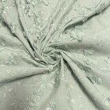 Batiste de coton brodée 4516 - vert poudré