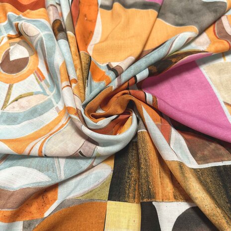 Linen look Viscose Inkjet 4530