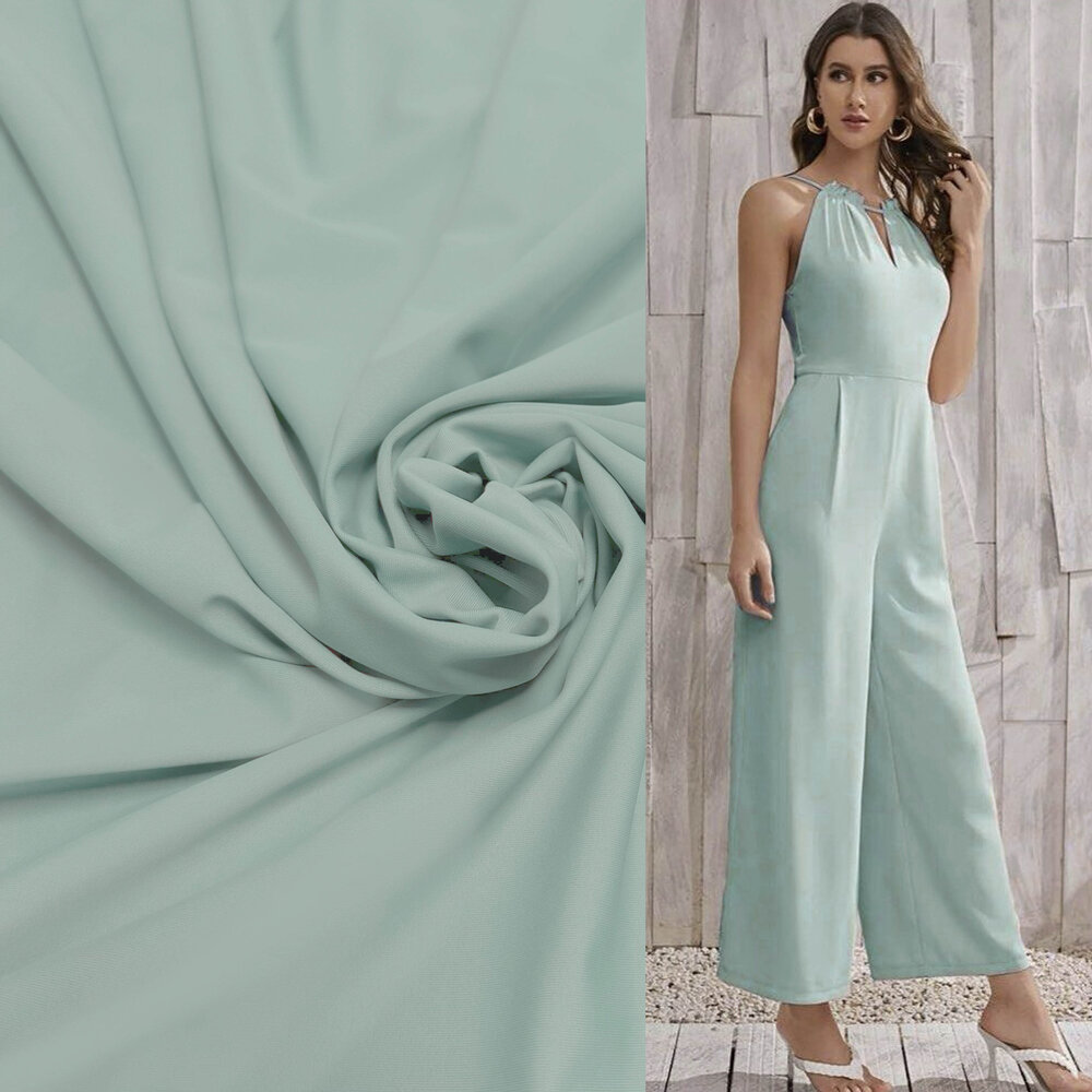 Travel Stretch Jersey BJE47 - Bleu poudré Travel Stretch Jersey BJE47 - Bleu poudré