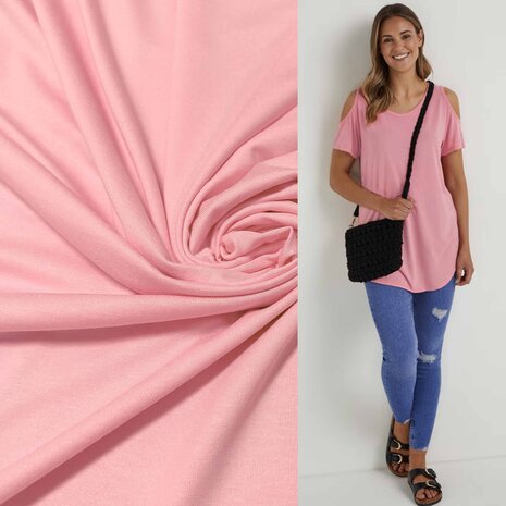 Viscose Jersey 4578 - roze Viscose Jersey 4578 - roze