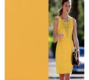 Satin de coton confort stretch SK31 - jaune Satin de coton confort stretch SK31 - jaune