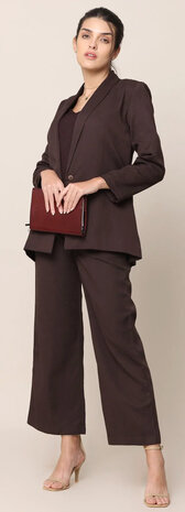 Gabardine Terlenka Stretch (lourd) WT89 - marron foncé Gabardine Terlenka Stretch (lourd) WT89 - marron foncé