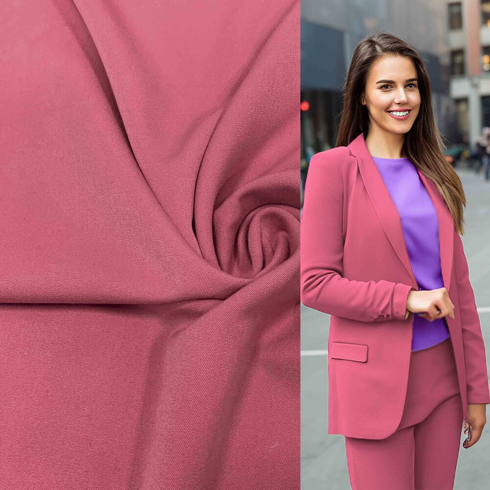 Gabardine Terlenka Stretch (zwaar) WT82 - donker fuchsia Gabardine Terlenka Stretch (zwaar) WT82 - donker fuchsia