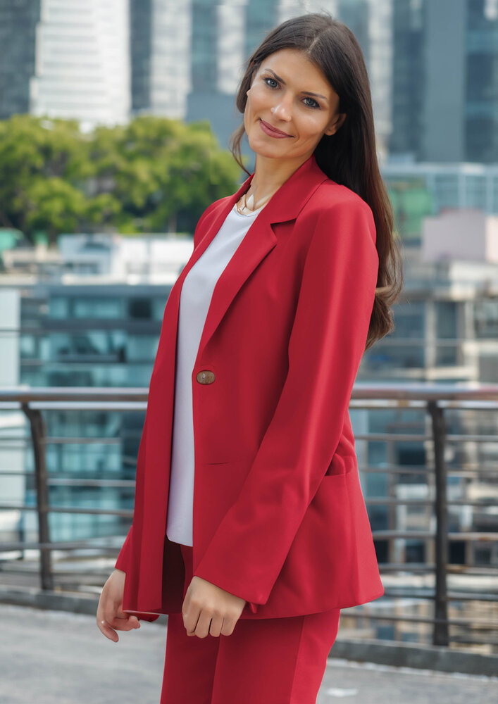 Gabardine Terlenka Stretch (heavy) WT76 - dark red Gabardine Terlenka Stretch (heavy) WT76 - dark red