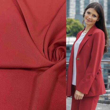 Gabardine Terlenka Stretch (heavy) WT76 - dark red Gabardine Terlenka Stretch (heavy) WT76 - dark red