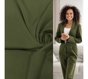 Gabardine Terlenka Stretch (heavy) WT96 - olive green Gabardine Terlenka Stretch (heavy) WT96 - olive green