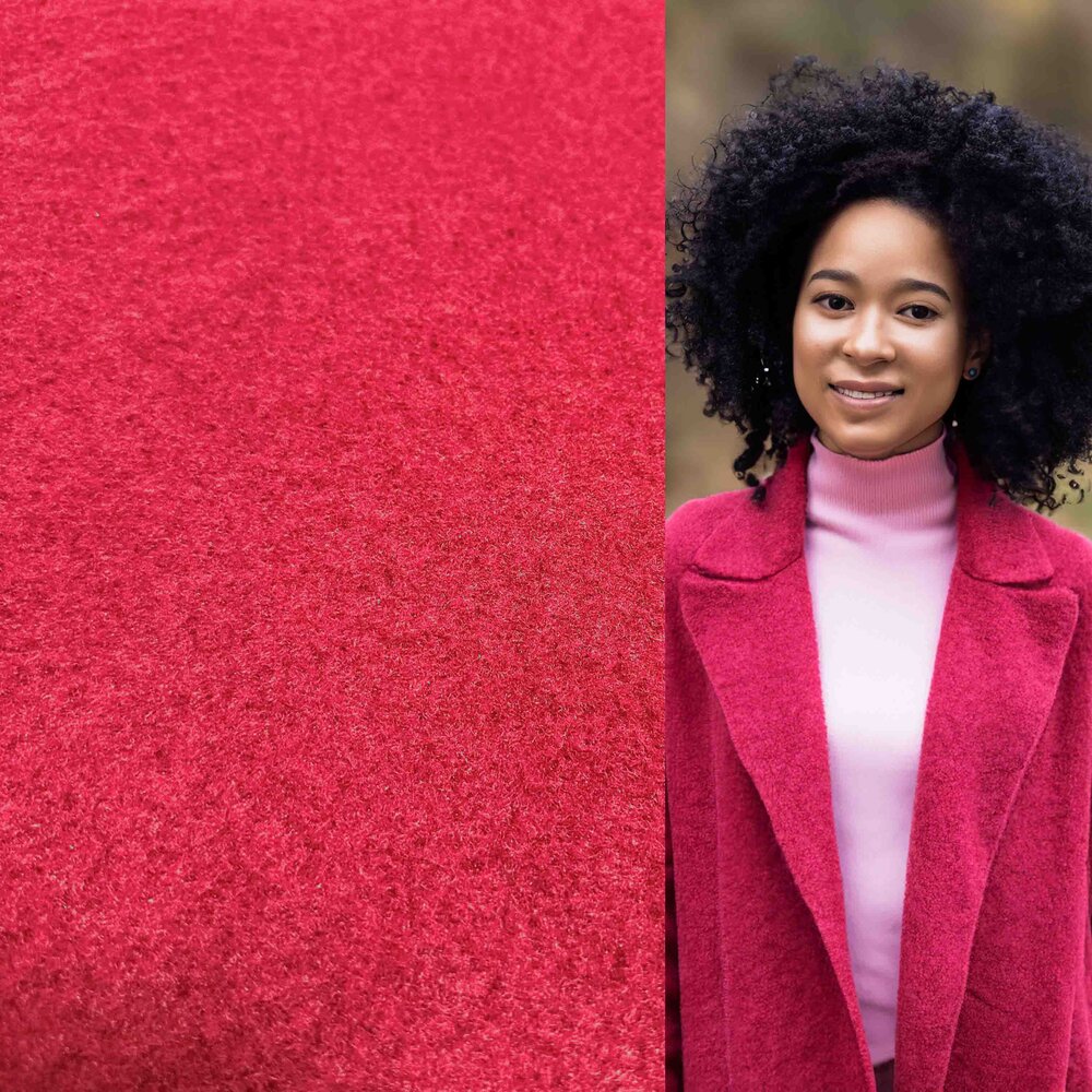 Tissu pour manteau MS01 - fuchsia Tissu pour manteau MS01 - fuchsia