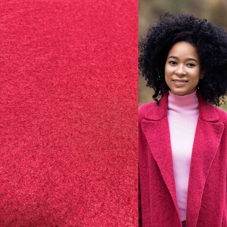 Tissu pour manteau MS01 - fuchsia Tissu pour manteau MS01 - fuchsia