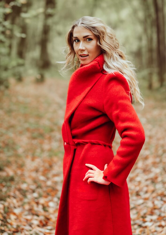 Tissu pour manteau MS02 - rouge