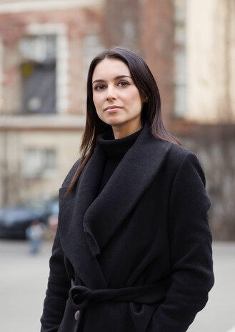 Coat fabric MS03 - black