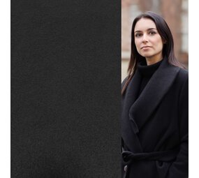 Tissu pour manteau MS03 - noir