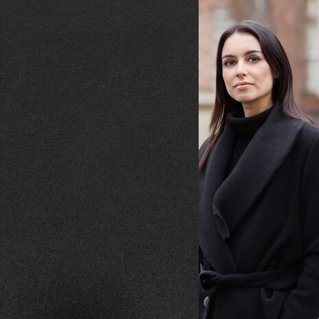 Tissu pour manteau MS03 - noir