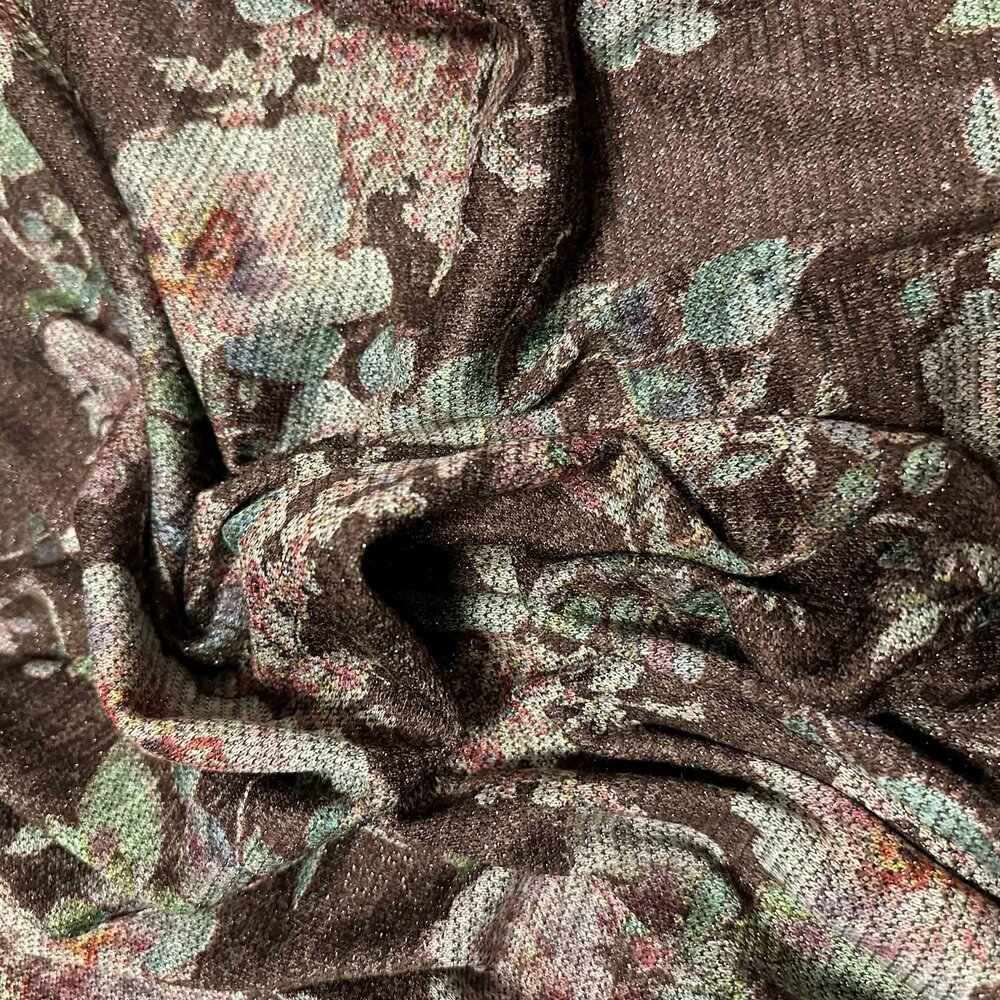 Gestrickter Stoff mit Blumenmuster 4794