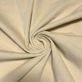 COUPON NJ - Velours côtelé extensible en coton AB13 - Vanille 55+60 x 140 cm