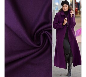 Wollen Mantel Stof KW22 - violet NIEUW!! Wollen Mantel Stof KW22 - violet NIEUW!!