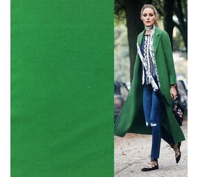 NJ COUPON - Tissu Manteau Laine KW01 - vert 60X150CM
