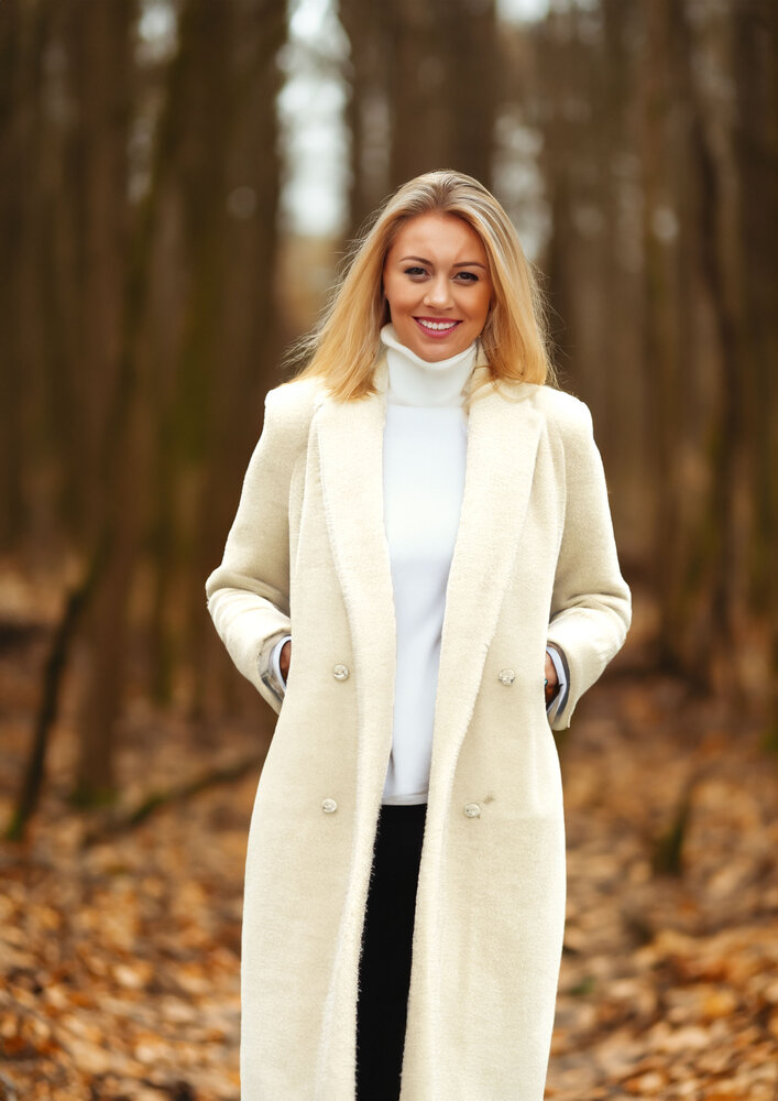 Tissu pour manteau MS04 - crème Tissu pour manteau MS04 - crème