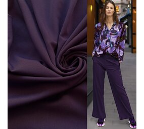 Gabardine Terlenka Stretch (zwaar) WT100 - paars Gabardine Terlenka Stretch (zwaar) WT100 - paars