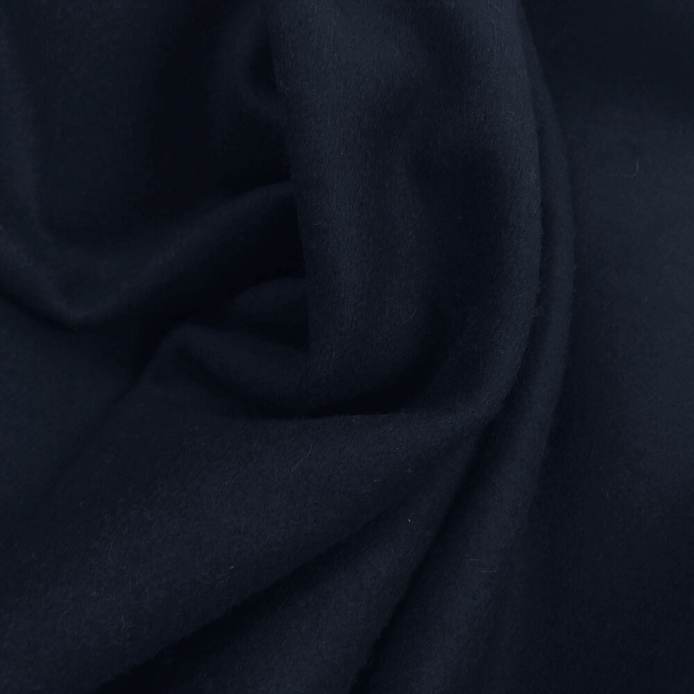 Tissu pour manteau en laine KW24 - bleu nuit