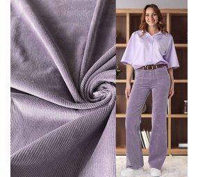 Velours côtelé coton stretch AB38 - mauve Velours côtelé coton stretch AB38 - mauve