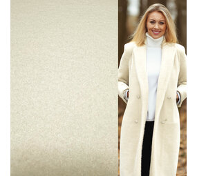 NJ COUPON - Coat fabric MS04 - cream 100X150CM (VLK)