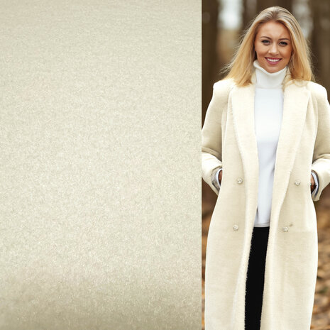 NJ COUPON- Mantelstoff MS04 - Creme 100X150CM (VLK)