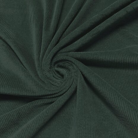 NJ COUPON - Velours Côtelé Coton Stretch AB36 - vert bouteilles 70X140CM
