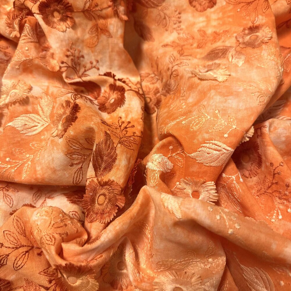 Katoen Batist Geborduurd 4883 Katoen Batist Geborduurd 4883