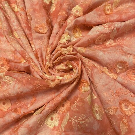 Katoen Batist Geborduurd 4885 Katoen Batist Geborduurd 4885