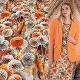 Jet d'encre en lin et viscose 4878