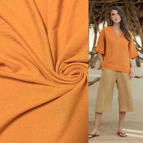 Leichtes Leinen 4959 - Hellorange Leichtes Leinen 4959 - Hellorange
