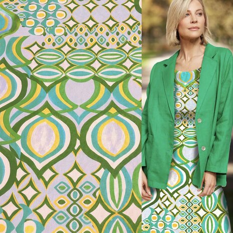 Jet d'encre en lin et viscose 4971