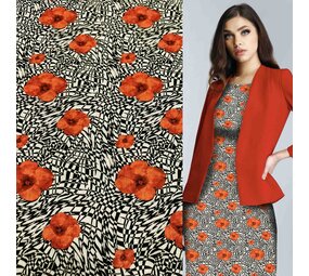 Jet d'encre en lin et viscose 4987