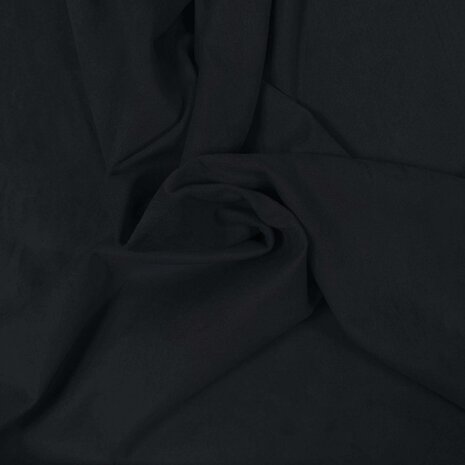 NJ COUPON - Suedine Stretch SU32 - zwart 90X148CM NJ COUPON - Suedine Stretch SU32 - zwart 90X148CM