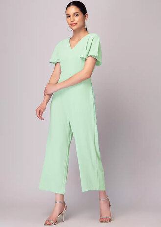 Italian Travel Stretch Jersey J32 - powder green Italian Travel Stretch Jersey J32 - powder green