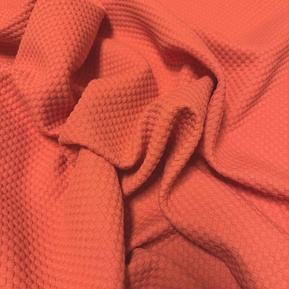 Tricot extensible à structure gaufrée 4997 - rouge Tricot extensible à structure gaufrée 4997 - rouge