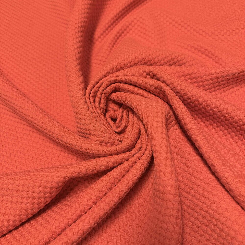 Tricot extensible à structure gaufrée 4997 - rouge Tricot extensible à structure gaufrée 4997 - rouge