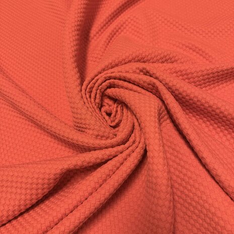 Tricot extensible à structure gaufrée 4997 - rouge Tricot extensible à structure gaufrée 4997 - rouge