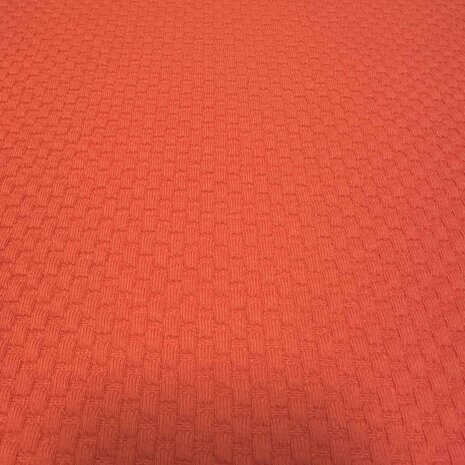 Stretch knit with waffle structure 4997 - red Stretch knit with waffle structure 4997 - red