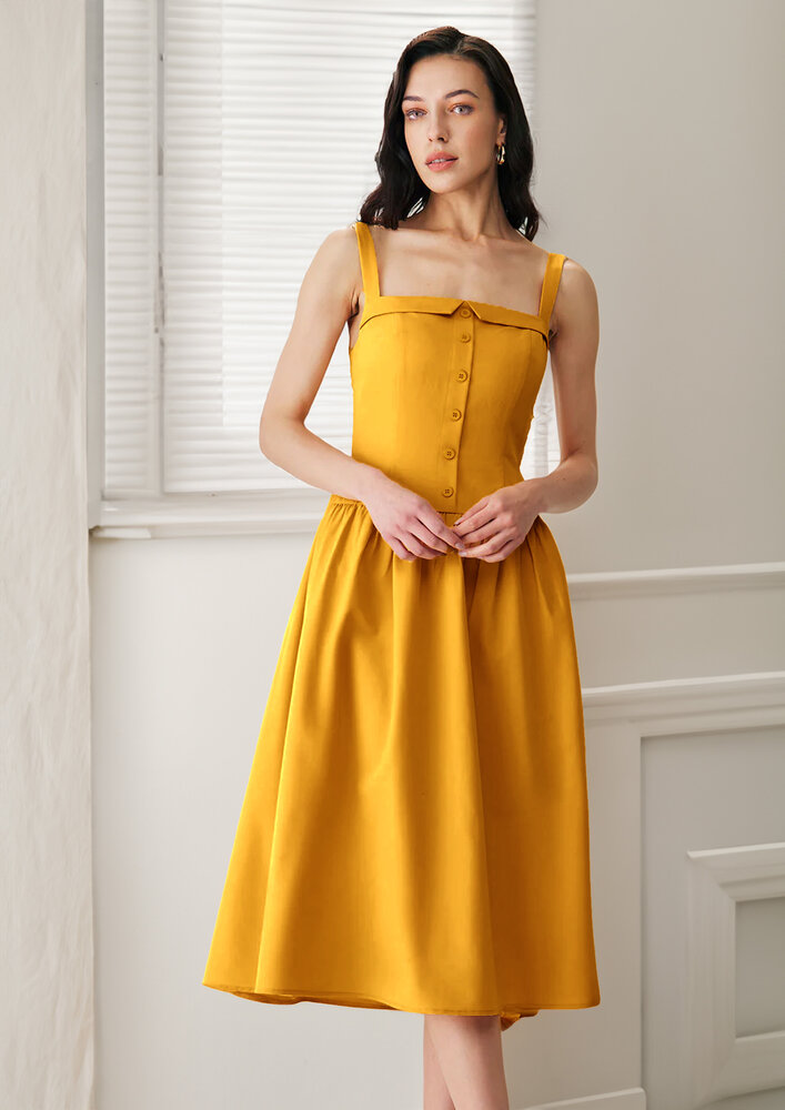 Coton Stretch 5015- jaune Coton Stretch 5015- jaune