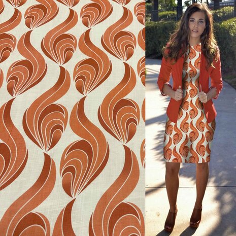 Linen Look Viscose Inkjet 5029