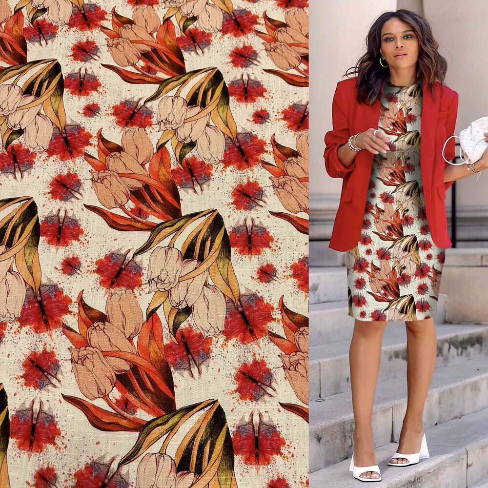 Lin Viscose Jet d'encre 5031