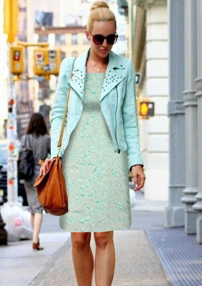 Cotton Batist Embroidered 5041 - turquoise