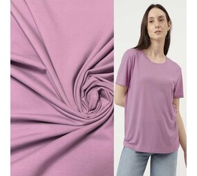 Katoen Jersey 5069 - lila roze Katoen Jersey 5069 - lila roze