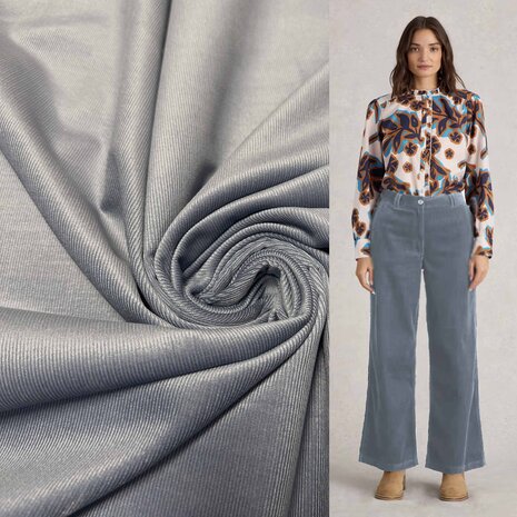 Fijne Corduroy 5080 - Jeansblauw