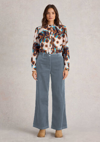 Velours côtelé fin 5080 - Bleu jean