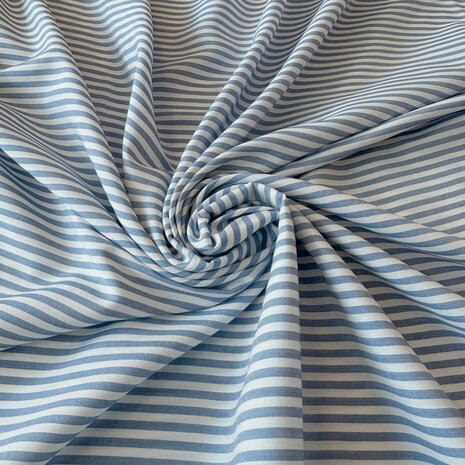 Popeline de viscose 5081 - bleu/blanc Popeline de viscose 5081 - bleu/blanc
